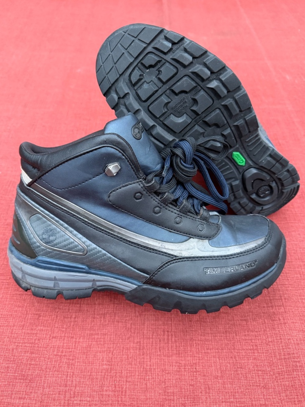 Timberland Men's Navy and Black Outdoor Hiking Boots size 9